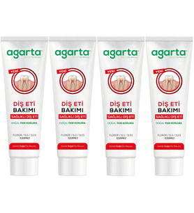 Agarta Doğal Tam koruma Diş Macunu 90 ML Diş Eti Bakımı & Plak Karşıtı (4 Lü Set)