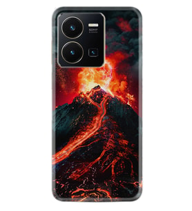 Vivo Y35 Kılıf Silikon Desen Özel Seri Yanardağ 1611