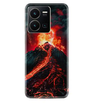 Vivo Y35 Kılıf Silikon Desen Özel Seri Yanardağ 1611