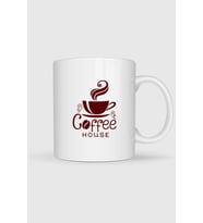 Coffee House Kahve Evi Tasarımlı Kupa Bardak