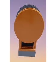 Zigon Çanta 90127 Sehpa Oval Model Dörtlü Mdf Hardal ve Gri  Renk Uyumu El Yapımı