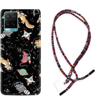 Vivo Y11S Y21S Y20 Y20S Y70 Kılıf Boyun Asklı Rasta Silikon Planet Animals 1771