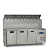 Dampak 3 Kapılı Yüksek Monte Pizza Hazırlık Dolabı 450 200 x 70 x 133 (cm)