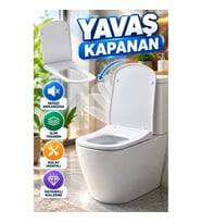 Yavaş Kapanan Slim Klozet Kapağı – Sessiz Mekanizma ve Kolay Montaj