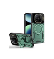 Note 14 Kılıf Joy Lens Standlı Kapak - Koyu Yeşil