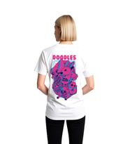 Doodles Karakterleri Baskılı Kadın Tişört