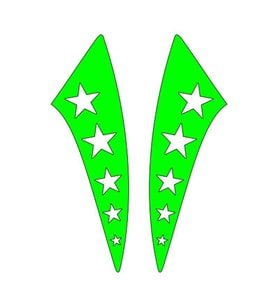 Sevenkardeşler Cg F.Yeşil Yıldızlı Çamurluk Yan Sticker