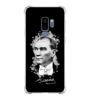Samsung Galaxy S9 Plus  Köşe Korumalı Antişok Kapak Atatürk Tasarımlı Şeffaf Silikon Kılıf