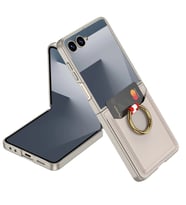 Galaxy Z Flip 7 Zore Kıpta Yüzüklü Kartlıklı Kapak