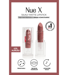 Nue X Silkly Matte Lipstick Gül Kurusu 02