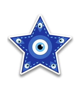 Nazar Araba Leptop Sticker Yapıştırma 15 Cm ve 5Cm 2 Adet md5