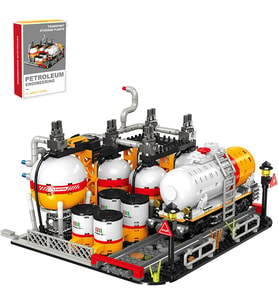 City Gas Station 743 Parça Modüler Kimya Tesisi Yapı Seti (tank + Laboratuvar) JJ9223