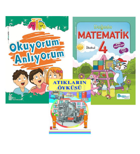 Ata 4.Sınıf Okuyorum Anlıyorum + Doğada Matematik (Karışık)