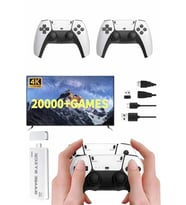 3D 4K 2000 Oyunlu Game Stick Oyun Konsolu Çift Konsol