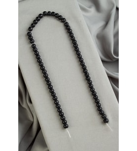 Oniks Doğal Taş Parlak Siyah Küre Kesim 6mm Dizi [AB+]