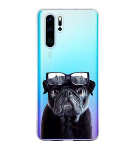 PrintiFy Huawei P30 Pro ile Uyumlu 1mm Slim Fit Köpek 3 050f Baskılı Şeffaf  Kılıf