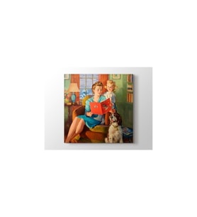 DBSanatevi Frederick Sands Brunner - Mother Goose Stories Tablo 60 X 60 cm