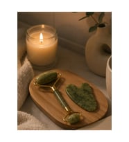Jade Stone 2 Parça Cilt Bakım Seti, Şişkinlik Karşıtı Yüz Masajı