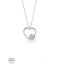 SWAROVSKİ TAŞLI  ZİRCONİA KALBİMİZ 925 AYAR GÜMÜŞ KOLYE