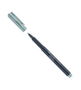 Buz Mavisi Metalik Marker Kalem 1.5 mm Keçe Uçlu 1 Adet Faber Buz Mavisi Metalik Davetiye Kalemi 1 Adet