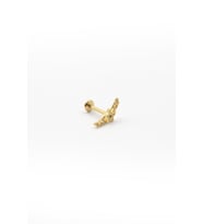 Gold Ay Yıldız Tragus & Helix Piercing – Şık Tasarım, Anti Alerjik, Kararma Yapmaz