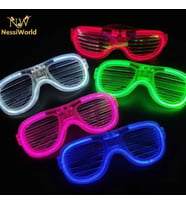 Glow Model Led Işıklı Parti Gözlüğü 3 Modlu 5 Renk 5 Adet