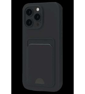 iPhone 16 Plus Kılıf Kelvin Kartvizitli Silikon - Siyah