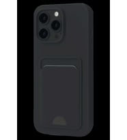 iPhone 16 Plus Kılıf Kelvin Kartvizitli Silikon - Siyah