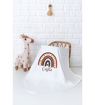 Pia Baby Premium %100 Pamuk Çift Kat Penye Bebek Battaniyesi 80x80 cm 5035-11 (Krem)