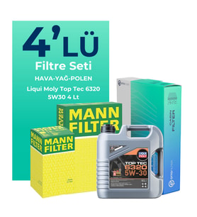 MANN Peugeot 2008 1.5 Dizel Filtre Bakım Seti Liqui Moly Motor Yağlı (2019-2024) 4 Lü