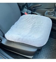 Yumuşak Tüylü Peluş Serme Oto Koltuk Koruyucu Minder Ön Tekli Gri