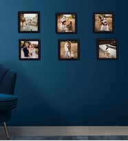 Kişiye Özel 6 Adet 8,5x8.5 Sök Tak Fotoğraflı Siyah Çerçeve