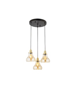 LampaLuce Cono Modern Sarkıt Salon Avizesi 3'lü Sarı 40x70cm