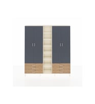 Arges Dolap 13 Raflı 6 Çekmeceli 2 Askılı 220x30x243 Aytaşı-Antrasit/Çam