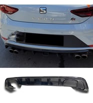 Seat Leon Mk3 Fr Çakarlı Difüzör Parlak Siyah Plastik Sol Çift 2012-2016 Arka-difizör-bodykit-ek