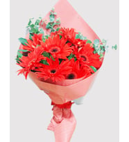 Kırmızı Gerbera Çiçek Buketi