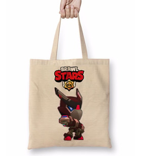 Brawl Stars Karanlık Mecha Crow Bez Çanta Uzun Saplı