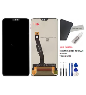 Tkgz Honor 8X Uyumlu Lcd Ekran Dokunmatik Servis + B-7000 + TAMİR SETİ