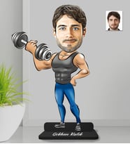 Kişiye Özel Fitness Erkek Ahşap Biblo-4