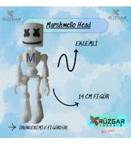 Marshmello Head ROBLOX Eklemli Oyuncak 14 cm