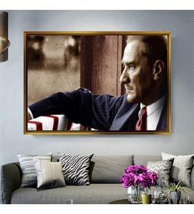 Altın Çerçeveli dekoratif tablo a1136 (Gold)
