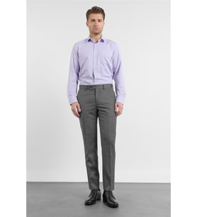 Siyah-Haki Yan Cep Kendinden Desenli Comfort Fit Classic Pantolon 1003255177