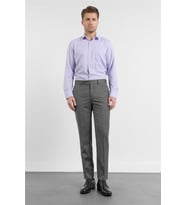 Siyah-Haki Yan Cep Kendinden Desenli Comfort Fit Classic Pantolon 1003255177