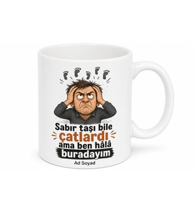 Üst Komşunun Ayak Seslerine Sabreden Sinirli Komşu Kupası Hediye Bardak