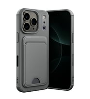 Apple İphone 17 Pro Kelvin Kartvizitli Silikon - Gri