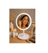 30 cm Şarjlı Işıklı Makyaj Aynası beyaz 8961