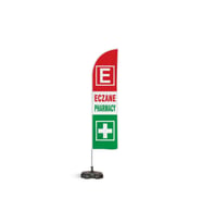 Eczane Pharmacy Logolu Yönlendirme Yelken Bayrak