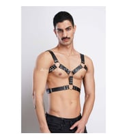 Erkek Deri Göğüs Harness, Erkek Parti Akseuar, Partywear (Kırmızı)