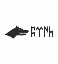 Kurt ve Türk Sticker siyah 20x10 CM (Siyah-Siyah)