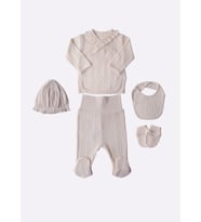 Organik Jaclin 5'li Zıbın Set Pembe